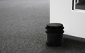 Dørstopper frittstående Ø62 x 75 mm matt svart